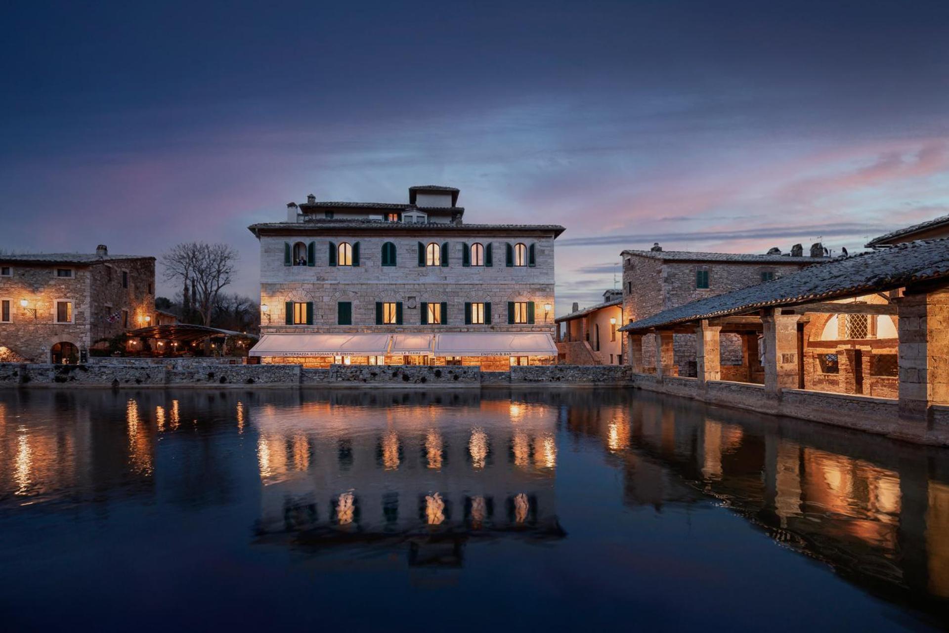 Albergo Le Terme Баньо-Віньоні Екстер'єр фото